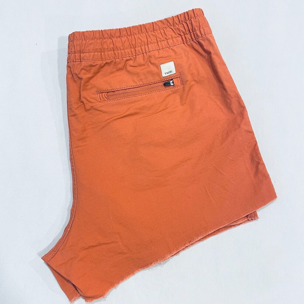 ~ VUORI Med Vintage Ripstop Short DuraTerra Rust Terracotta Womens Cut Off VW385 - Picture 14 of 16